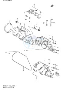 SV650S (E2) drawing SPEEDOMETER (SV650SX SUX SY SUY SK1 SUK1 SK2 SUK2)