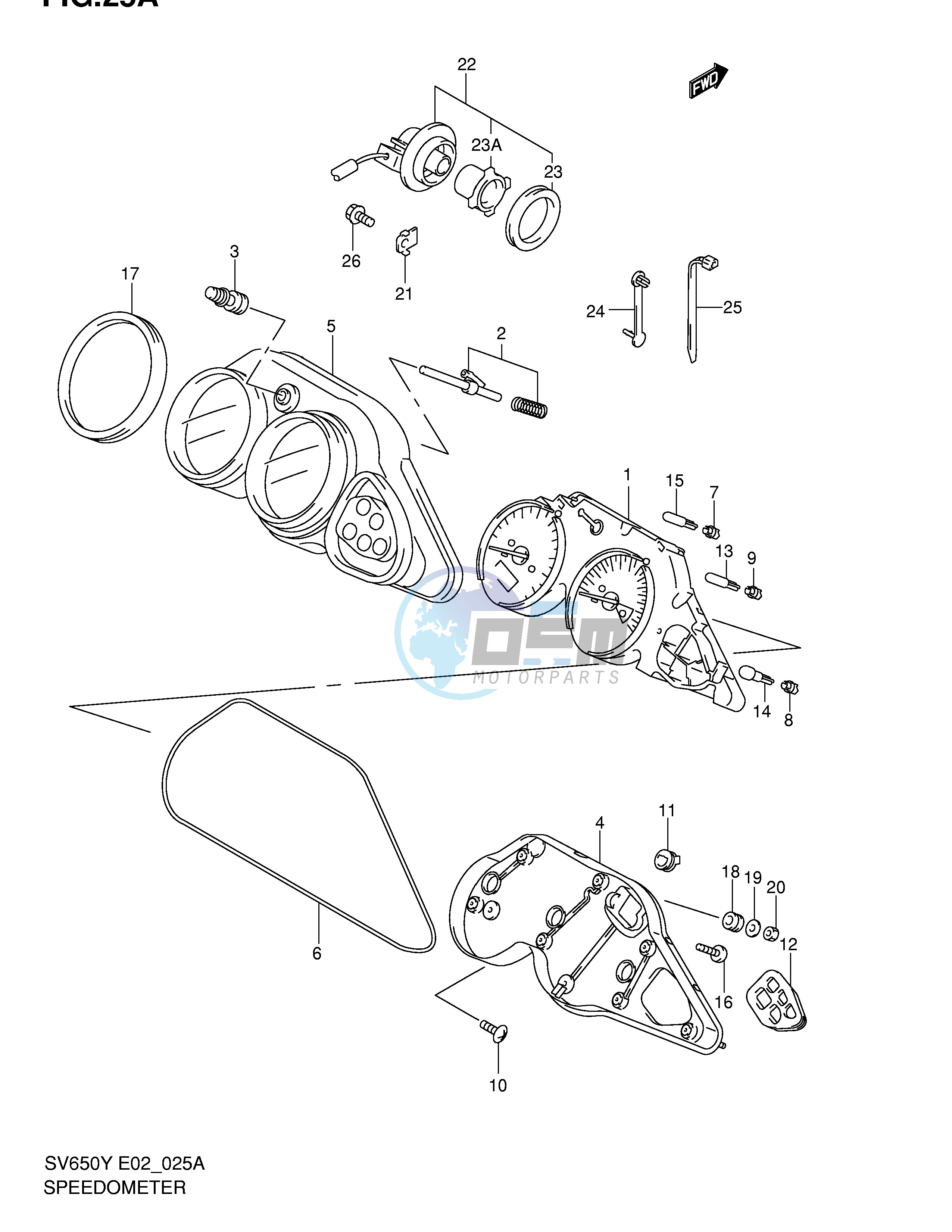 SPEEDOMETER (SV650SX SUX SY SUY SK1 SUK1 SK2 SUK2)