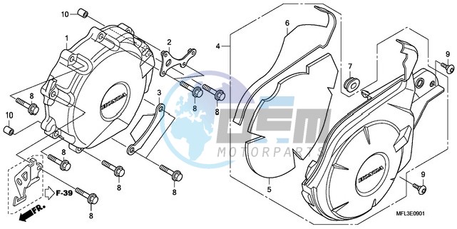 A.C. GENERATOR COVER (CBR 1000RA)