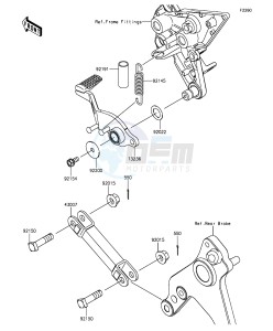 Z1000SX ZX1000LGF FR GB XX (EU ME A(FRICA) drawing Brake Pedal