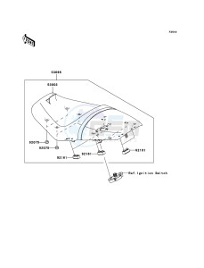 ZZR1400 ABS ZX1400B7F FR GB XX (EU ME A(FRICA) drawing Seat