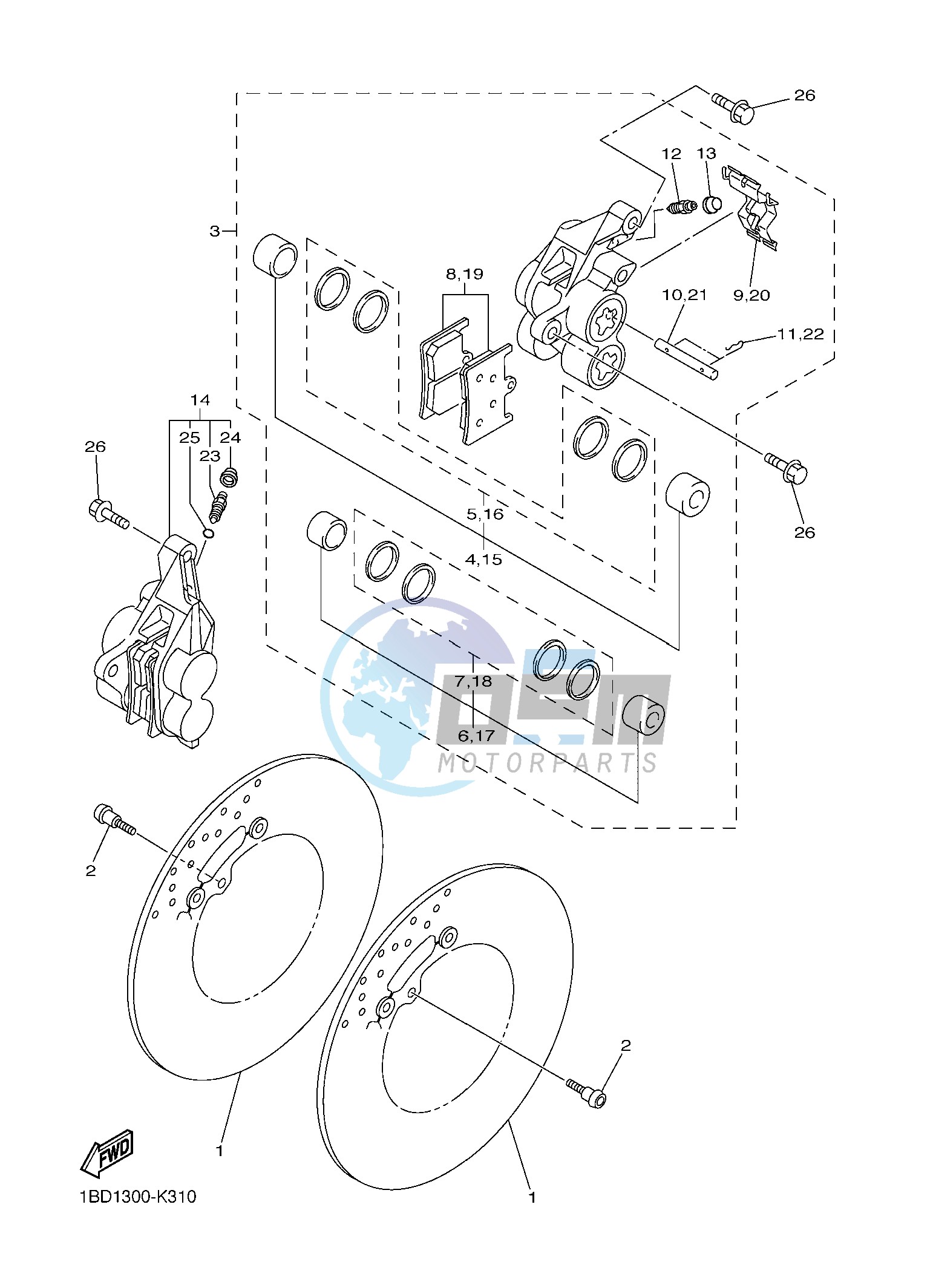 FRONT BRAKE CALIPER