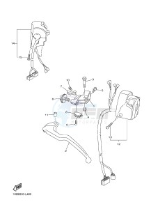 YZF-R1 YZF-R1M 998 R1 (2SG1 2SG2) drawing HANDLE SWITCH & LEVER