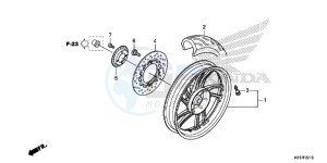 SH125ADD SH125i UK - (E) drawing REAR WHEEL