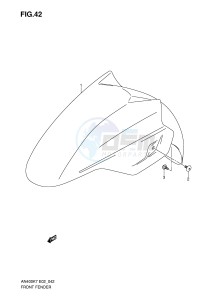 AN400 (E2) Burgman drawing FRONT FENDER (MODEL K7 K8)