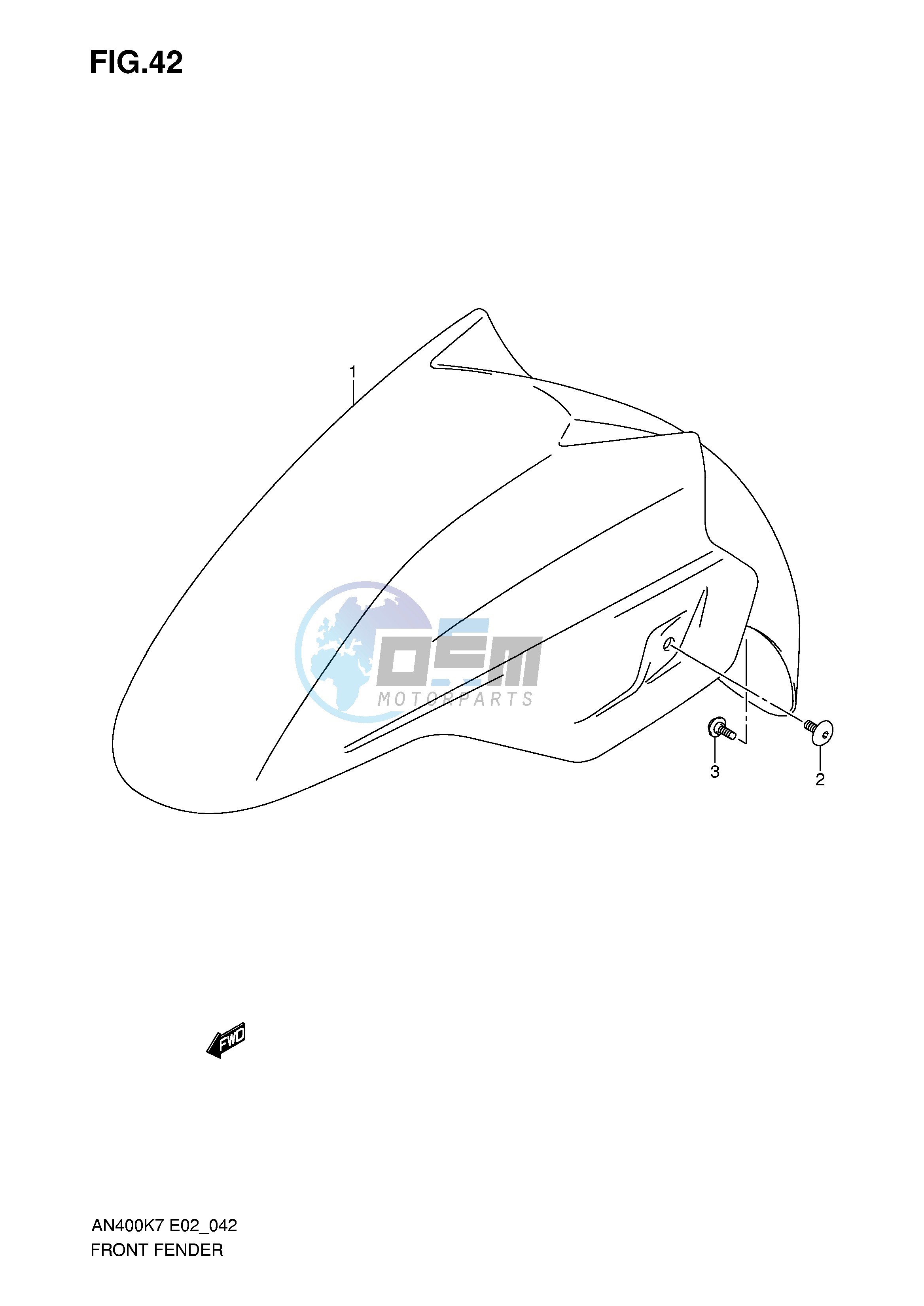 FRONT FENDER (MODEL K7 K8)