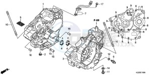 CRF250LAH CRF250LA ED drawing CRANKCASE