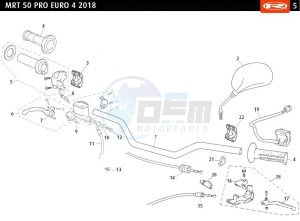 MRT-50-PRO-E4-WHITE-AUSTRIA-PRO-E4-WHITE drawing HANDLEBARS