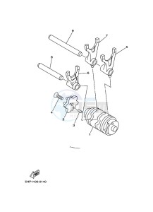 YBR125EGS (43BH) drawing SHIFT CAM & FORK