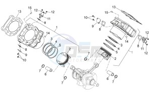 Shiver 750 GT drawing Cylinder with piston