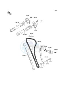 EX 650 A [NINJA 650R] (A6F-A8F) A6F drawing CAMSHAFT-- S- -_TENSIONER