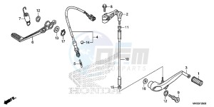 CBR1000RAG CBR1000 - Fireblade ABS Europe Direct - (ED) drawing PEDAL