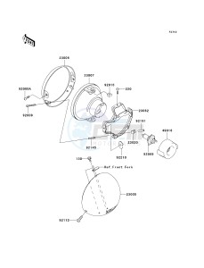 VN 1500 T [VULCAN 1500 CLASSIC] (6F) T6F drawing HEADLIGHT-- S- -