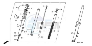 CBF1000TA UK - (E / ABS MKH) drawing FRONT FORK