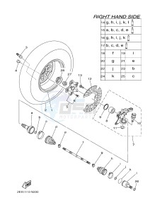 YFM700FWA YFM700DE GRIZZLY 700 (2ES2 2ES3) drawing FRONT WHEEL 2