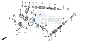 NHX110WH drawing CAMSHAFT/VALVE