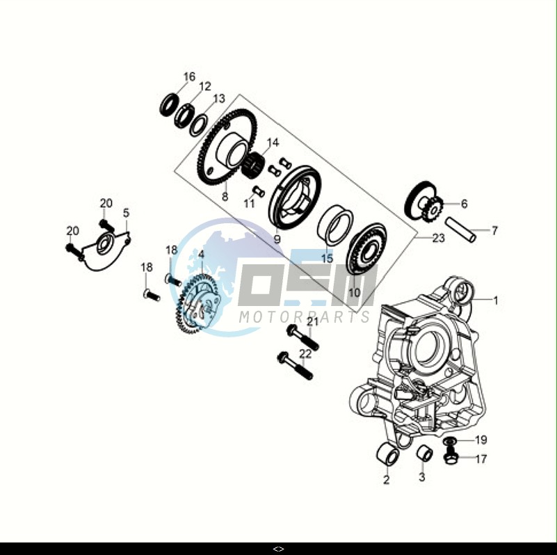 R CRANK CASE-OIL PUMP ASSY