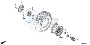 TRX500FMD TRX500FM Europe Direct - (ED) drawing FRONT WHEEL