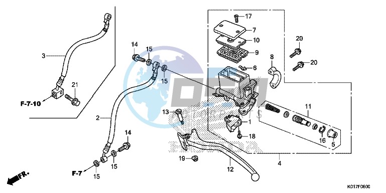 REAR BRAKE MASTER CYLINDER