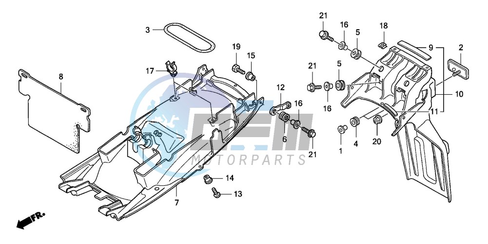 REAR FENDER (CBF600S6/SA6/N6/NA6)