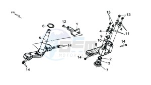 MAXSYM 600 I ABS EXECUTIVE SPORT L6 drawing FRONT FORK /  STEERING BEARING