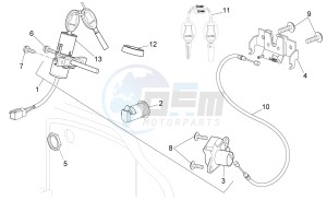 Sport City Street 125 4t 4v e3 drawing Lock hardware kit