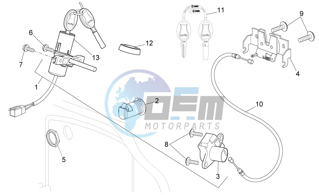 Lock hardware kit