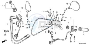 VT750C9 E / KMH drawing HANDLE SWITCH/CABLE