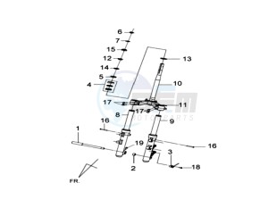 JOYMAX 125i drawing FRONT FORK/ STEERING STEM