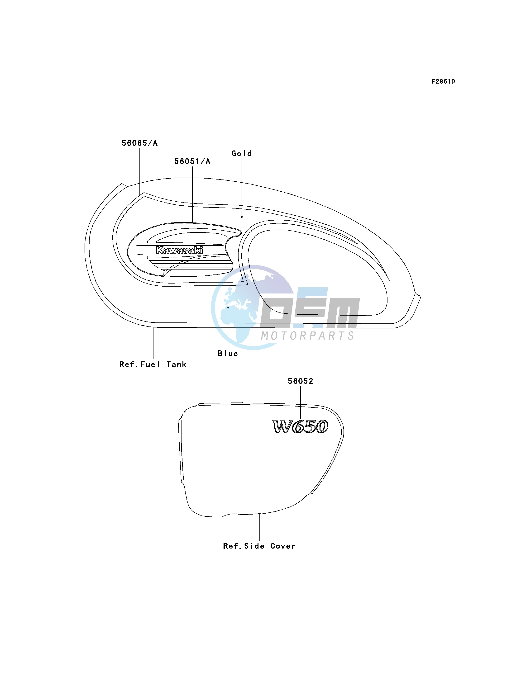 DECALS-- BLUE_GOLD- --- EJ650-A4- -