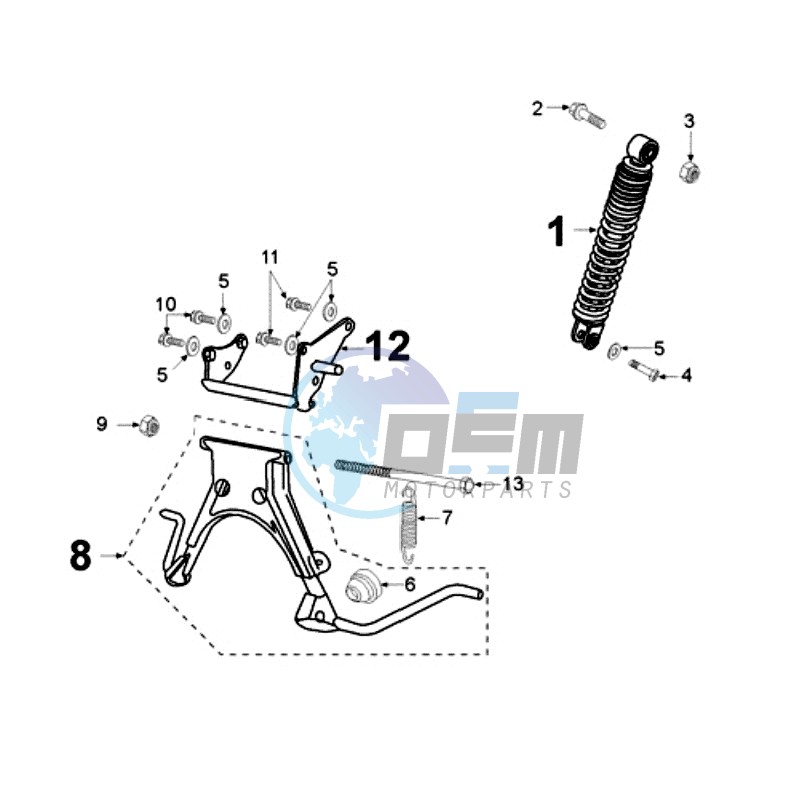 REAR SHOCK AND STAND