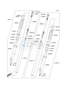 KLX 125 B (B6F) B6F drawing FRONT FORK