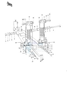 H2 B [MACH IV] (-B) 750 [MACH IV] drawing SWING ARM_SHOCK ABSORBERS -- H2-B_C- -