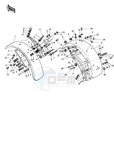 F8 (BISON A) 250 (BISON A) drawing FENDERS -- F8-A- -