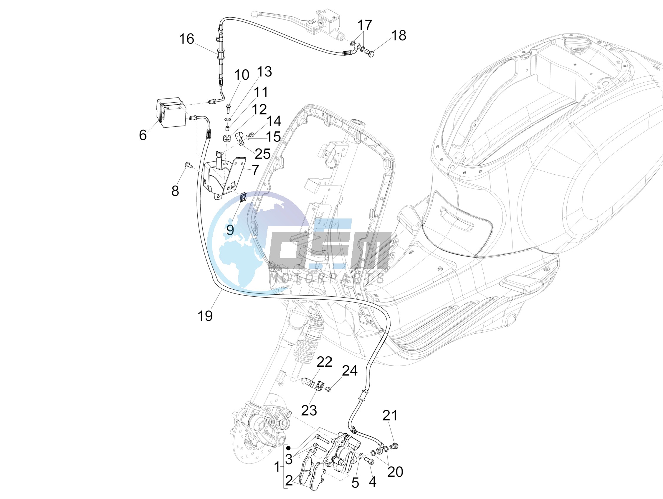 Brakes pipes - Calipers (ABS)