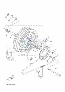 MT-125 ABS MT125-A (BR37) drawing REAR WHEEL