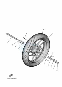 TRACER 9 MTT890 (B5U9) drawing FRONT WHEEL