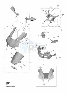 YZF1000 YZF-R1 (B3L1) drawing COWLING 1