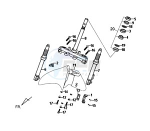 FIDDLE II 50 drawing STEERING  STEM FRONT CUSHION