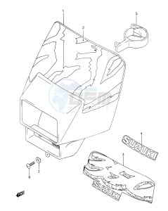 DR350 (E28) drawing HEADLAMP COVER (MODEL N P R)