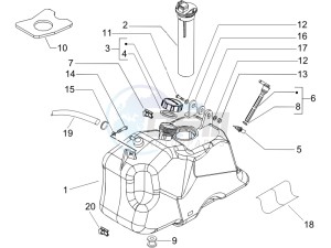 Beverly 125 drawing Fuel Tank