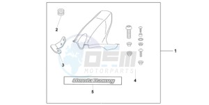 CBR1000RR9 Korea - (KO / MK) drawing HUGGER CANDY ACHILLES BLACK METALLIC