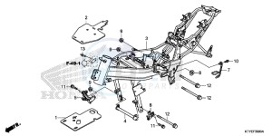 CBR125RTF CBR125RT UK - (E) drawing FRAME BODY