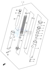 GZ250 (P3) drawing FRONT FORK DAMPER