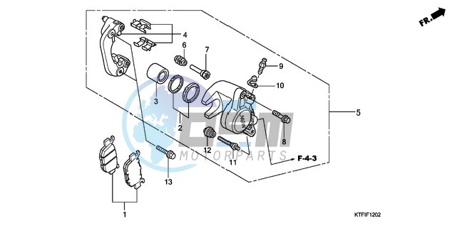 REAR BRAKE CALIPER (SH1259/1509)