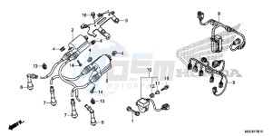 CB1100AE CB1100 ABS UK - (E) drawing SUB HARNESS/IGNITION COIL