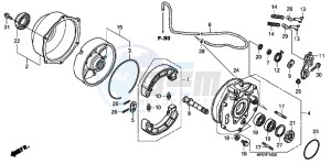 TRX500FEB drawing REAR BRAKE PANEL