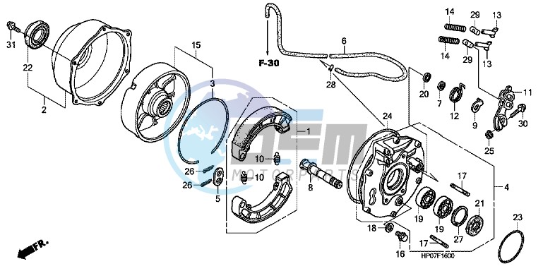 REAR BRAKE PANEL