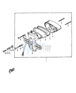 H1 D-F A [KH500] (D-F A8) [KH500] drawing TAILLIGHT -- 73-75 D_E_F & 76 A8- -