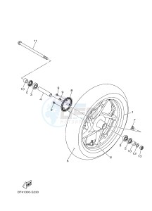 CZD300-A X-MAX 300 (BY31 BY31 BY31 BY31 BY31) drawing FRONT WHEEL